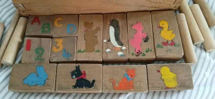 Photo of free Children's box of wooden bricks (South Croydon CR2) #3