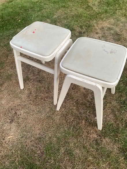 Photo of free 2 matching 1950s stools (Oldfield Park, Bath) #1