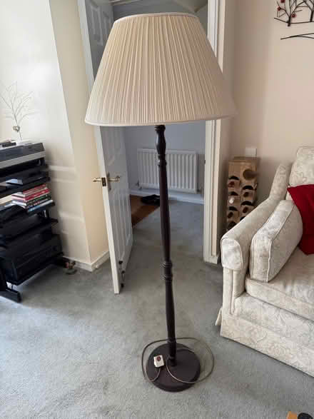 Photo of free Tall wooden standard lamp (Horndean PO8) #1