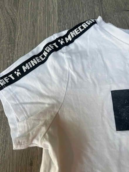 Photo of free White Minecraft T-Shirt with logo in Black. 10-11 years. (Southsea PO4) #4