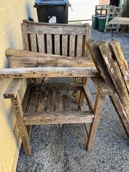 Photo of free Two broken wooden chairs (Weston Park) #1