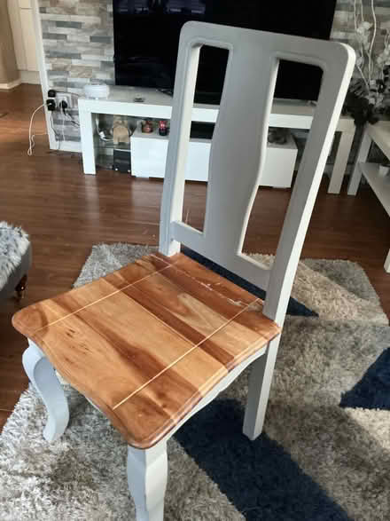 Photo of free Heavy solid wood chair (Bedfont) #3