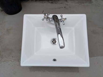 Photo of free Rectangular surface mount basin and mixer tap. (AB15) #2