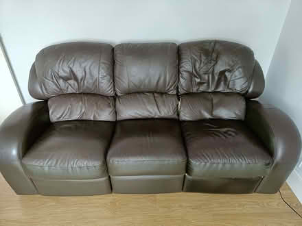 Photo of free Leather recliner sofa (Welling DA16) #1