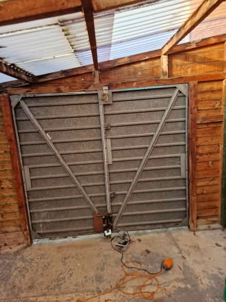 Photo of free Garage Barn Doors/Wood/Plastic Pane (Whitnash CV31 2) #1