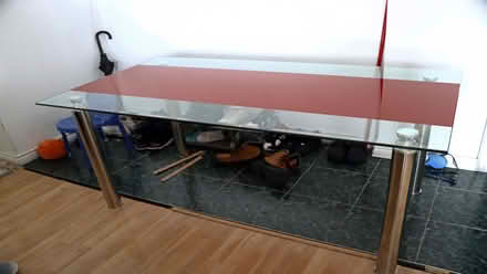 Photo of free Glass table (Lawrence/Midland area in Scar.) #1