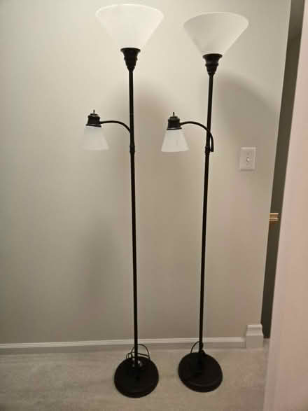 Photo of free Set of 2 Dark Bronze floor lamps (Flemington, NJ) #1