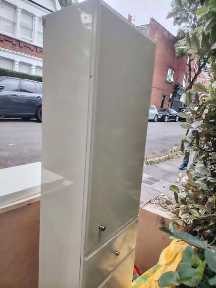 Photo of free Storage units white, feather duvet and lamps (Chiswick W4) #1