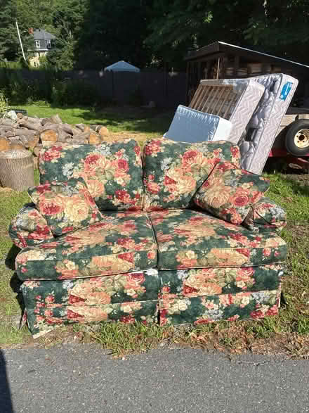 Photo of free Floral 2 seat sofa (Hamilton) #1