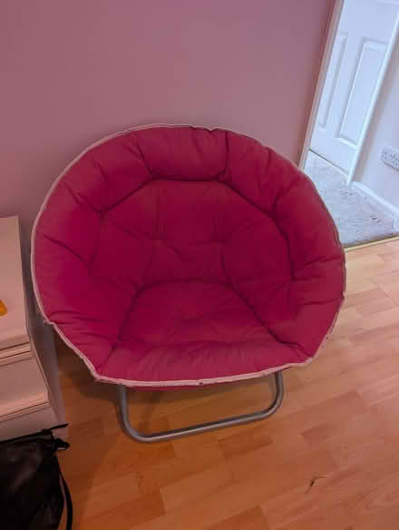 Photo of free Pink fold up chair with cushions (Rothwell LS26) #1