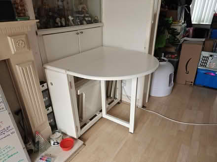 Photo of free White wooden folding table (SK7 Hazel Grove) #2