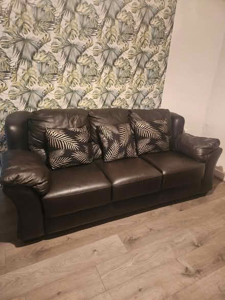Photo of free 📦 FREE – Brown Leather Sofa Set (Longsight M13) #1