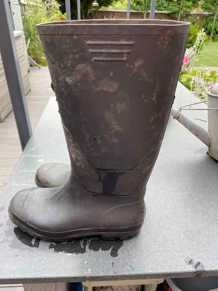 Photo of free size 10 men’s wellingtons (Stone staffordshire) #2