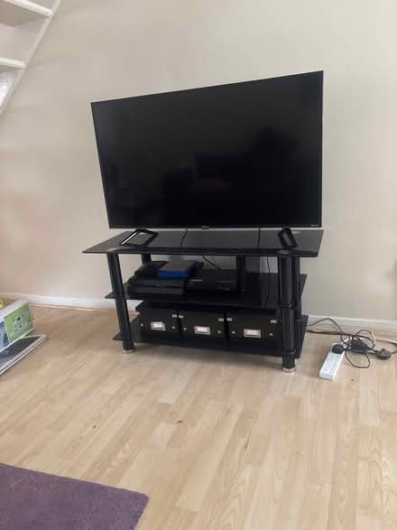 Photo of free Black Glass TV Stand (Portsmouth PO2) #1