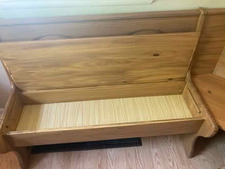 Photo of free Corner bench with storage (Stowe) #4