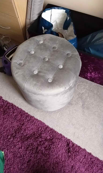 Photo of free Grey storage stool (Derby central) #2