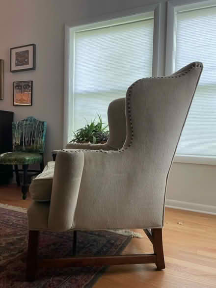 Photo of free Antique Wingback Chair (Wilmette - Lake & Illinois) #2