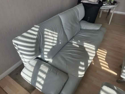 Photo of free Grey leather sofa set (SE18 Shooter’s Hill) #3
