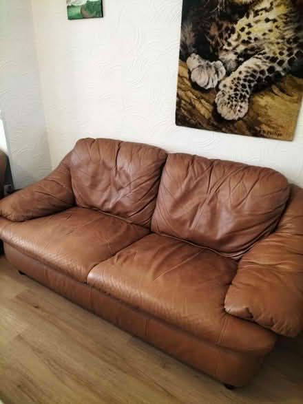 Photo of free 3 seater leather sofa (Bedfont TW14) #2