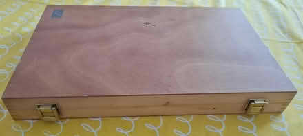 Photo of free Empty wooden art box from WHSmith (Priestwood RG42) #1