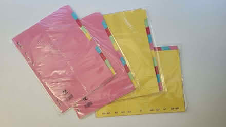 Photo of free File dividers, four packs of 10 multi coloured (Highworth SN6) #2