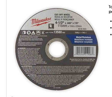 Photo of 4.5" angle grinder wheels (Naugatuck, CT) #1