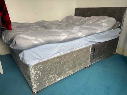 Photo of free Crushed velvet Double Bed (Keighley) #2