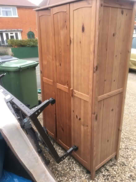 Photo of free 3 door pine wardrobe (wallingford) #1