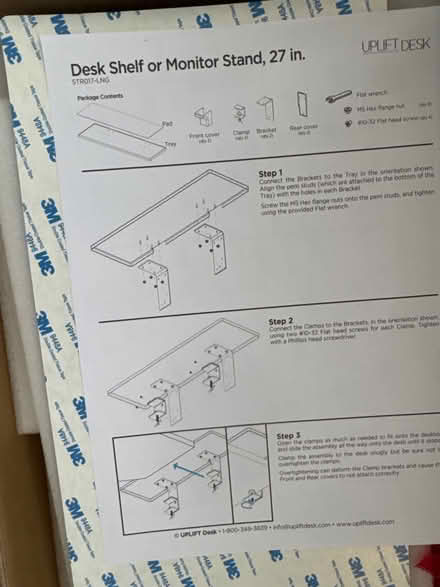Photo of free Clamp- on desk shelf long tray (Lafayette) #2