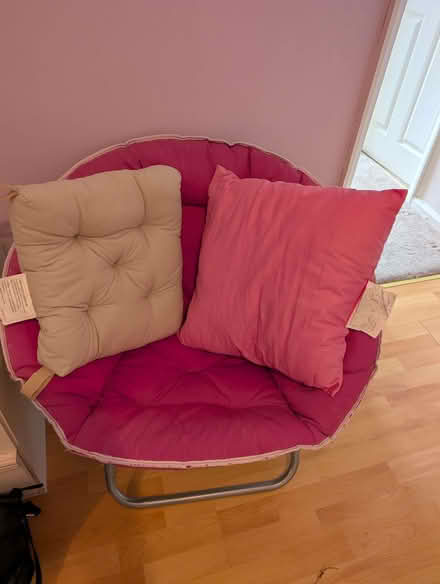 Photo of free Pink fold up chair with cushions (Rothwell LS26) #2