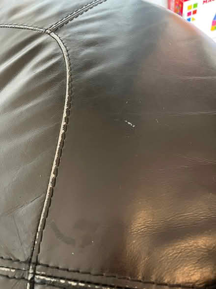 Photo of free DFS Black leather corner L shaped sofa settee (Ecclesfield S35) #4