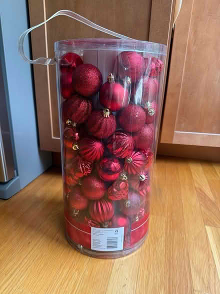 Photo of free Red Christmas Ornaments (Groton, Hoyts Wharf Road) #2