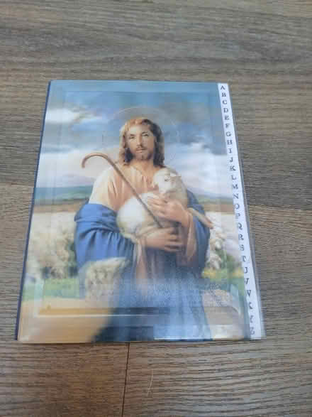 Photo of free Holographic Jesus the shepherd address book. (Odd Down) #1
