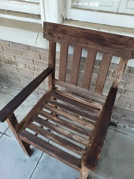 Photo of free Wooden porch chairs/outdoor cooler (Hill East) #1