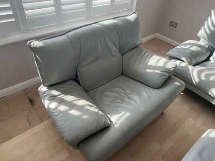 Photo of free Grey leather sofa set (SE18 Shooter’s Hill) #2