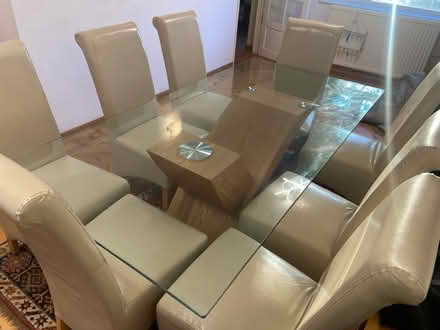 Photo of free Glass dining table for 8 and chairs (Letchworth SG6) #2
