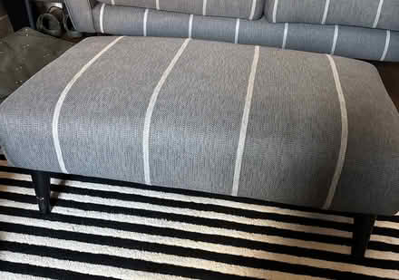 Photo of free Grey Sofa and Pouffe (Chesterfield S40) #4