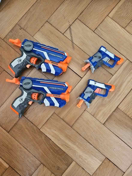 Photo of free Four nerf guns and spare bullets (St Stephens AL3) #1