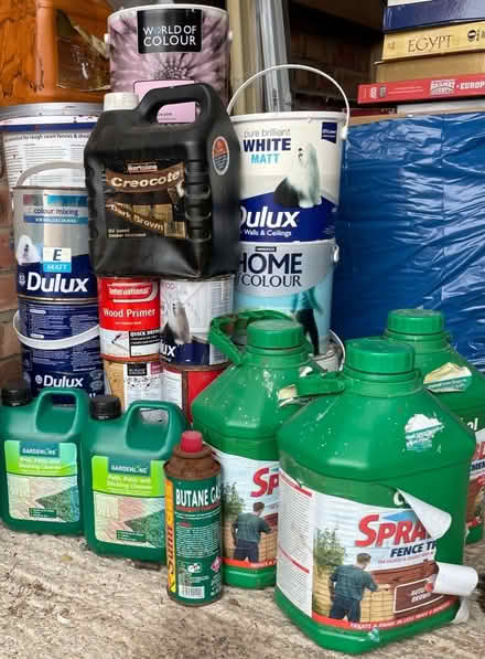 Photo of free Assortment of paint & weed killer (Sudbury CO10) #1