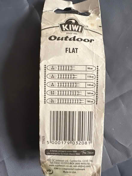 Photo of free Kiwi outdoor 180 cm laces black (Ashford TW15) #2