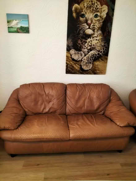 Photo of free 3 seater leather sofa (Bedfont TW14) #1