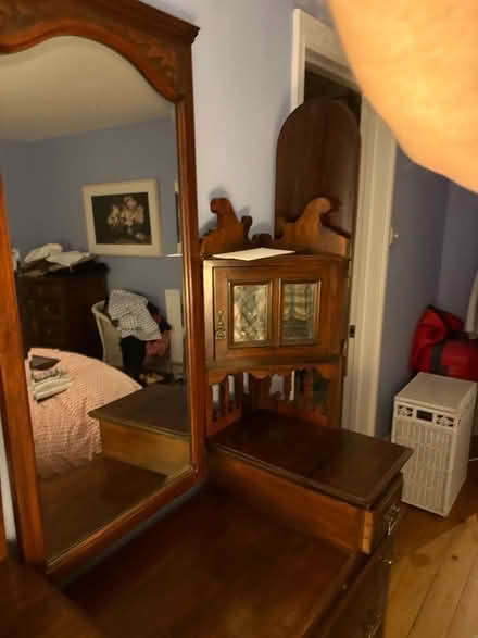 Photo of free Victorian chest of drawers with mirrors and matching bedside (Chiswick W4) #3
