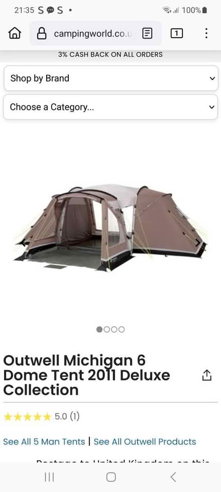 Photo of free Outwell Michegan 6 done tent (LS26 0LW) #3