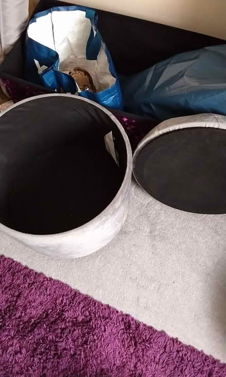 Photo of free Grey storage stool (Derby central) #1