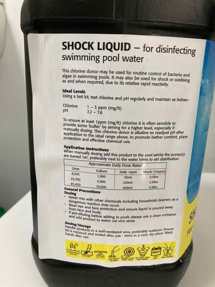 Photo of free Hot tub shock liquid (Fishponds BS16) #2