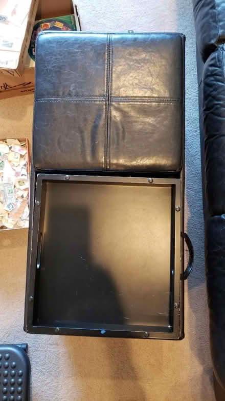 Photo of free Vinyl couch, storage ottoman chair (Kirkland Highlands) #3