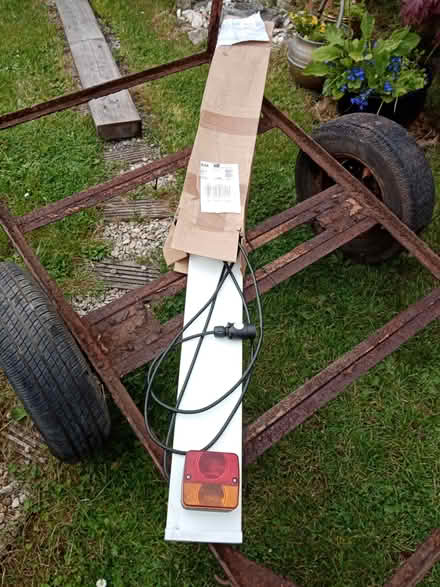 Photo of free Metal trailer frame & lights (Lathom L40) #1