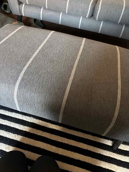 Photo of free Grey Sofa and Pouffe (Chesterfield S40) #3