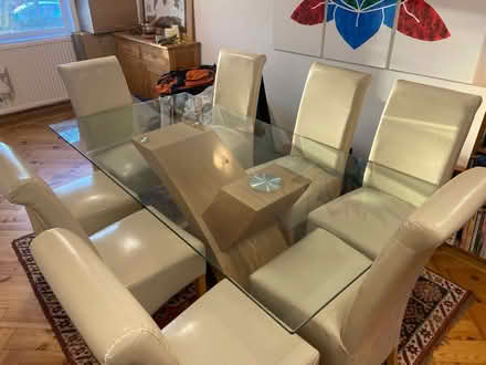 Photo of free Glass dining table for 8 and chairs (Letchworth SG6) #3