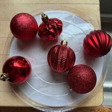 Photo of free Red Christmas Ornaments (Groton, Hoyts Wharf Road) #3